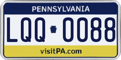PA license plate LQQ0088