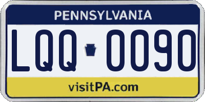PA license plate LQQ0090