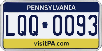 PA license plate LQQ0093