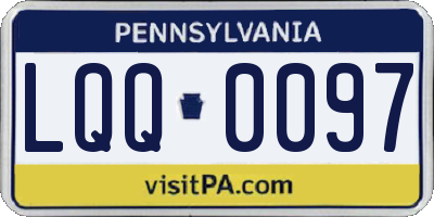 PA license plate LQQ0097