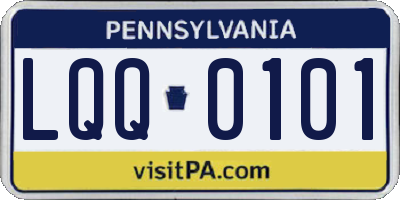 PA license plate LQQ0101