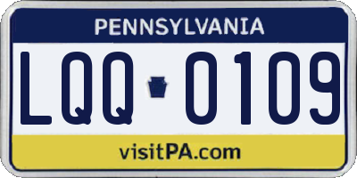 PA license plate LQQ0109