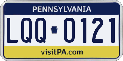 PA license plate LQQ0121