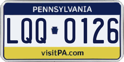 PA license plate LQQ0126