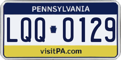 PA license plate LQQ0129