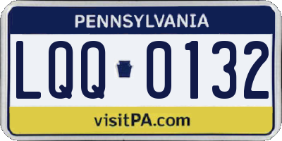 PA license plate LQQ0132