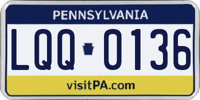 PA license plate LQQ0136
