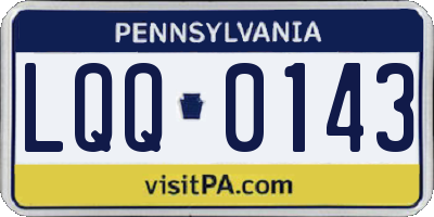 PA license plate LQQ0143