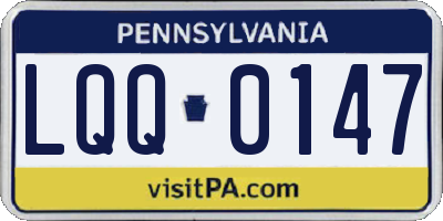 PA license plate LQQ0147