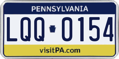 PA license plate LQQ0154