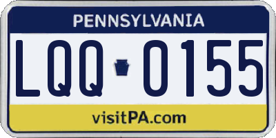 PA license plate LQQ0155