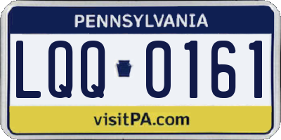 PA license plate LQQ0161