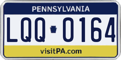 PA license plate LQQ0164