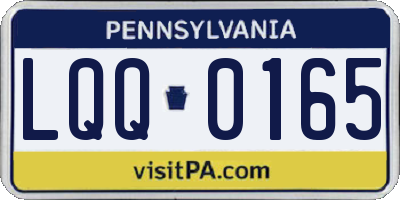 PA license plate LQQ0165