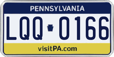 PA license plate LQQ0166