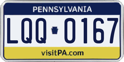 PA license plate LQQ0167