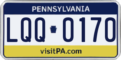 PA license plate LQQ0170