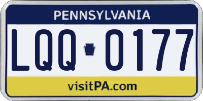 PA license plate LQQ0177