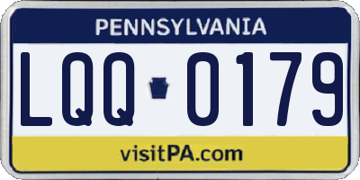 PA license plate LQQ0179