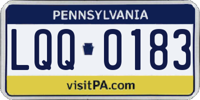 PA license plate LQQ0183