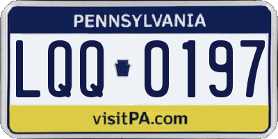 PA license plate LQQ0197