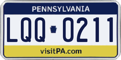 PA license plate LQQ0211