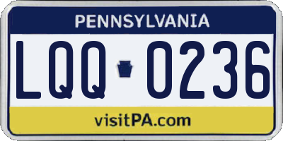 PA license plate LQQ0236