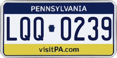 PA license plate LQQ0239