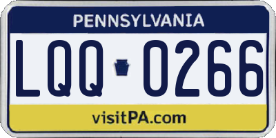 PA license plate LQQ0266