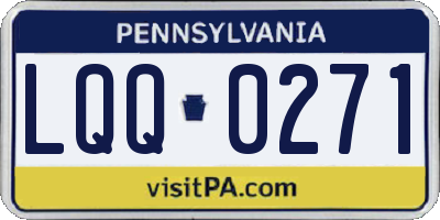 PA license plate LQQ0271