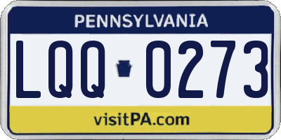 PA license plate LQQ0273