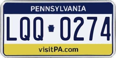 PA license plate LQQ0274