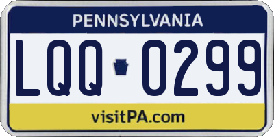 PA license plate LQQ0299