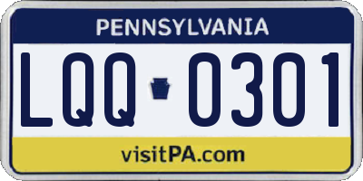 PA license plate LQQ0301