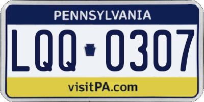 PA license plate LQQ0307