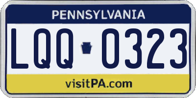 PA license plate LQQ0323