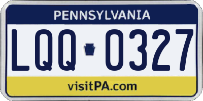 PA license plate LQQ0327
