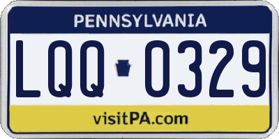 PA license plate LQQ0329
