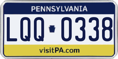 PA license plate LQQ0338
