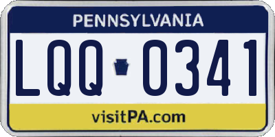 PA license plate LQQ0341