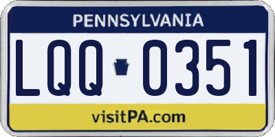 PA license plate LQQ0351