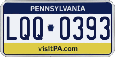 PA license plate LQQ0393