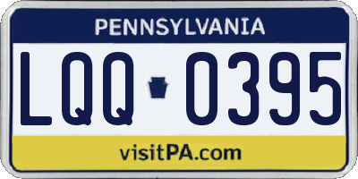 PA license plate LQQ0395