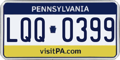 PA license plate LQQ0399