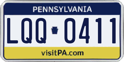 PA license plate LQQ0411