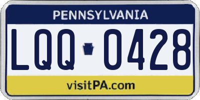 PA license plate LQQ0428