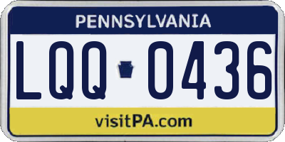 PA license plate LQQ0436
