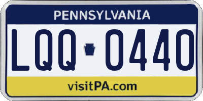 PA license plate LQQ0440