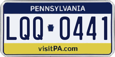 PA license plate LQQ0441