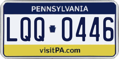 PA license plate LQQ0446